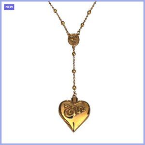 Stainless Steel Heart Locket Necklace Statement Jewelry for Women & Men